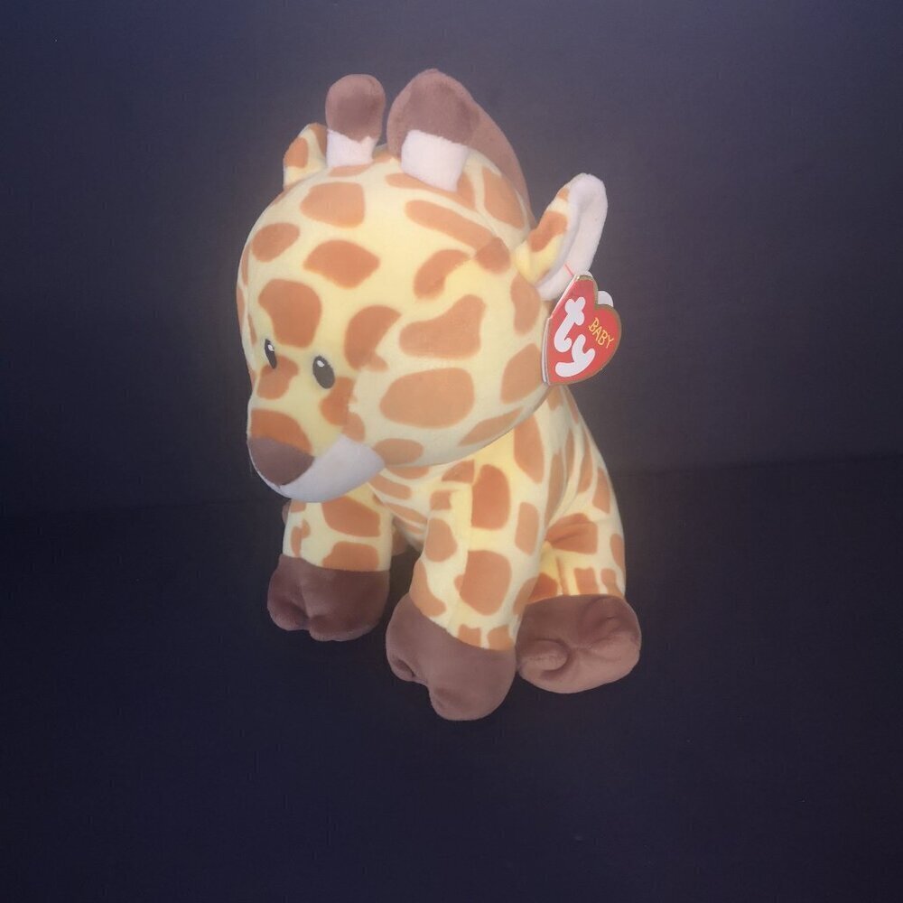 NWT Ty Baby Gracie the Giraffe 10" Soft Plush Toy w/ Stitched Eyes for Safety